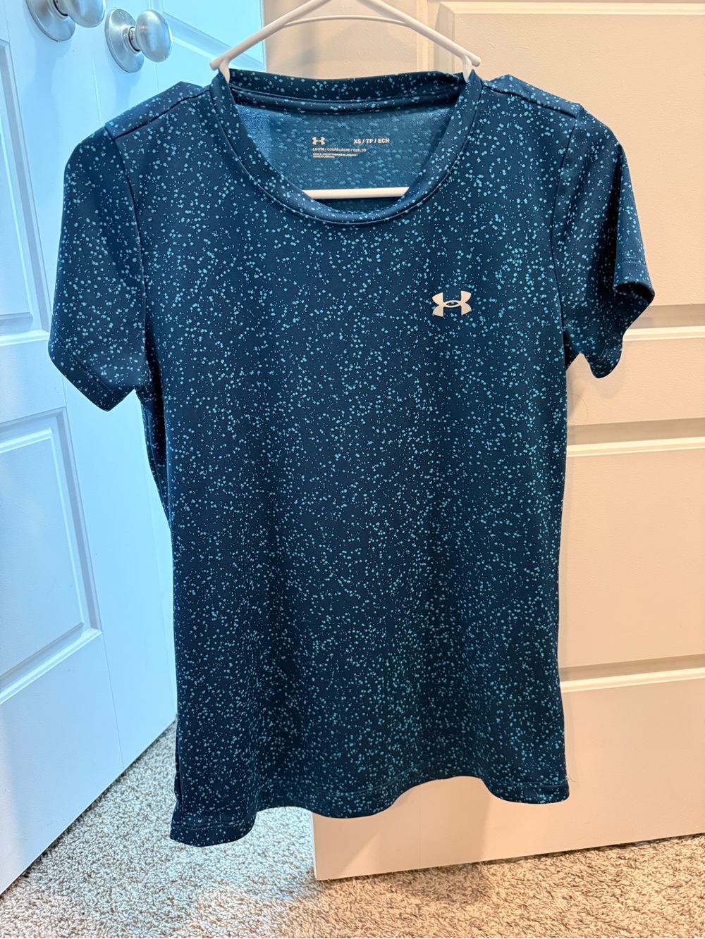 Under Armour Women's Teal Speckled Short-Sleeve Performance Tee